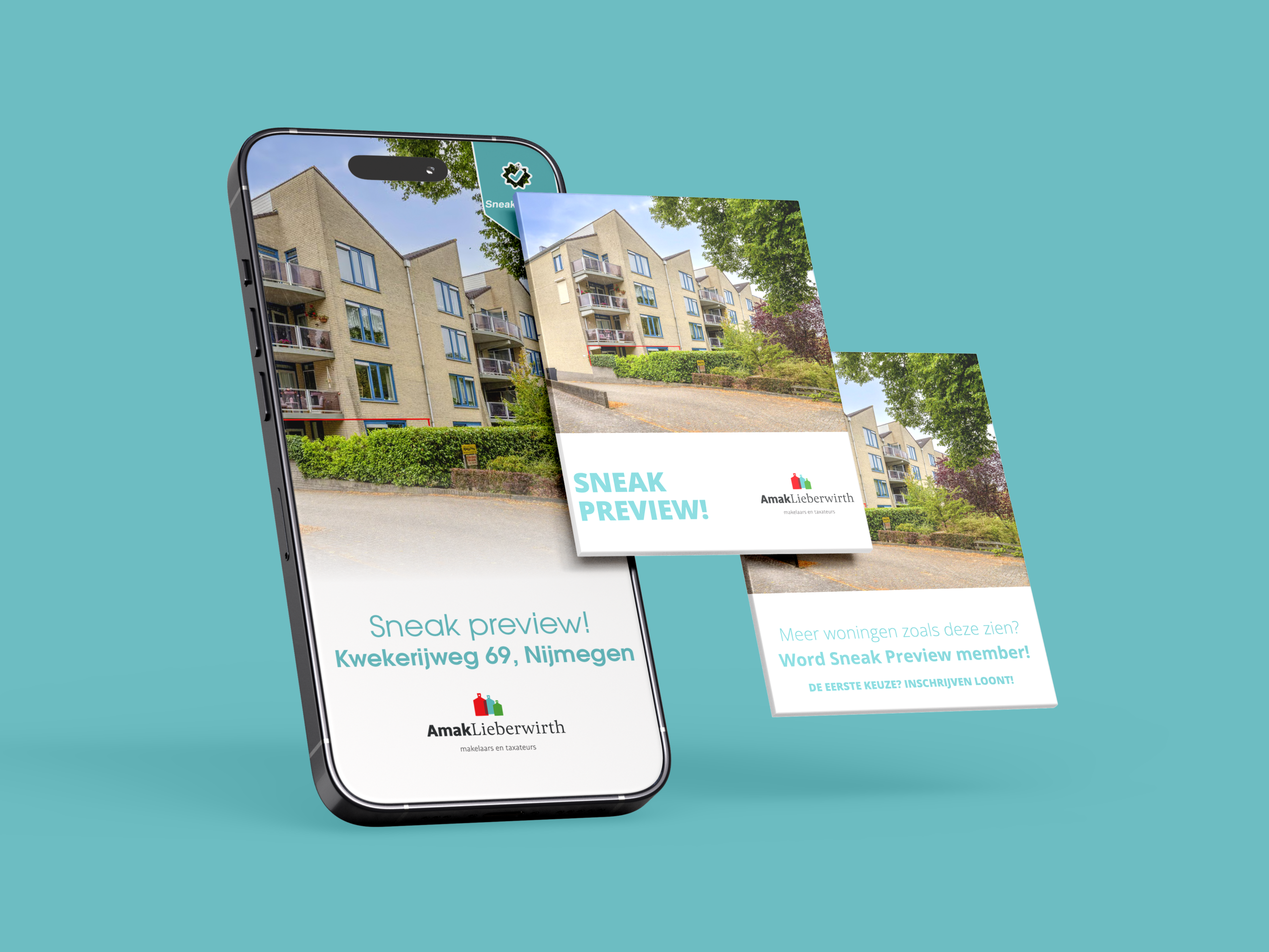 Voorbeeld van de Sneak Preview social media post